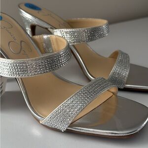Jessica Simpson Silver Heeled Sandals